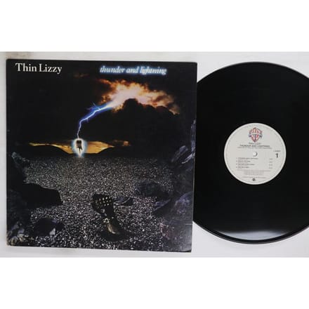 LP Plaat THIN LIZZY  Thunder And Lightning 123831 Warner Bros. 1983 US Rock Gebruikt black