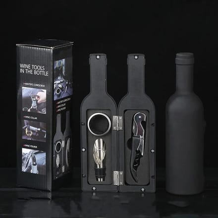 Lot de 3/5 décapsuleurs de vin rouge en acier inoxydable, multifonctions, créatifs, accessoires de bar black