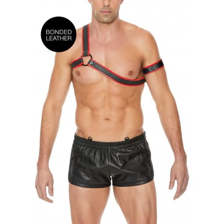 Shots - Ouch! Gladiator Harnas red One Size