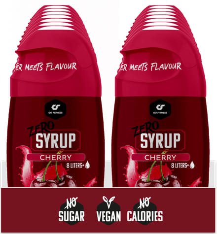 Go Fitness Zero Syrup (16x65ml) Cherry - Functionele voeding - Smaakstoffen/zoetstoffen