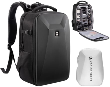 K&F Concept Hardshell Camera Rugzak 22L - Zwart