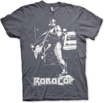 Robocop Heren Tshirt -S- Poster Grijs