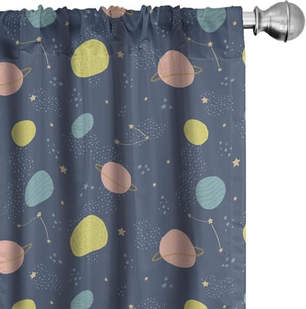 ABAKUHAUS Ruimtegordijnen – 2x75x245 cm – Microvezel – Schiefer-Blau Multicolor
