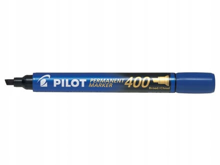 Blauwe Permanente Marker met Schuine Punt 4mm - Sneldrogend & Watervast
