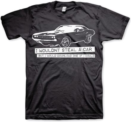 Hybris I Wouldn't Steal A Car T-shirt Zwart