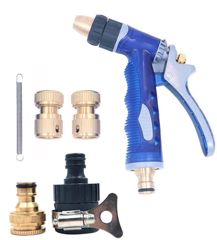 Allecto - Hogedrukreiniger pistool - 4 Quick Connect Sproeiers - Technische kunststof - Slangconnector - Ideaal voor buiten - Compact model