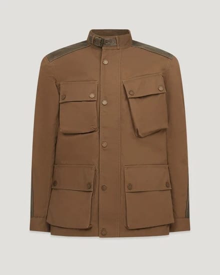 Belstaff Trackmaster Zandkleurige Waterdichte Gewaxte Jas - Jas