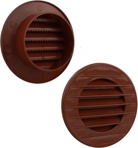 Rond Ventilatierooster met Insectengaas in Diverse Kleuren en Maten