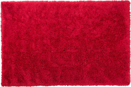 CIDE - Shaggy vloerkleed - Rood - 140 x 200 cm - Polyester