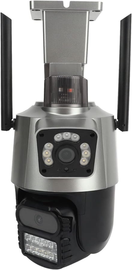 Beveiligingscamera Buiten - Wifi Camera - Huis Beveiligen - Dubbel Scherm - 4MP - Zwart