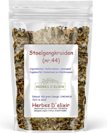 Herbes D'elixir Stoelgang Kruiden - Kruidenthee - 100 Gram - Losse Kruiden