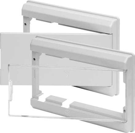 Frame en deur - Afdekplaat kast - Verdeelkast afsluiten - Transparante deur - 40 mm diepte - Wit