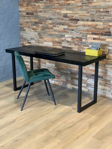 Design85 Industrieel Bureau 120 cm x 60 cm Zwart Robuust Ontwerp