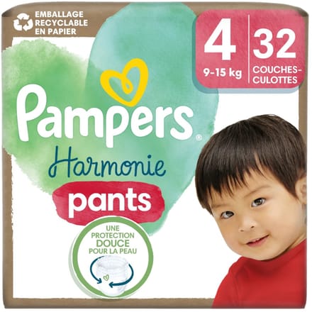 Pampers Harmonie Pants maat 4 (9–15 kg) – 32 luierbroekjes