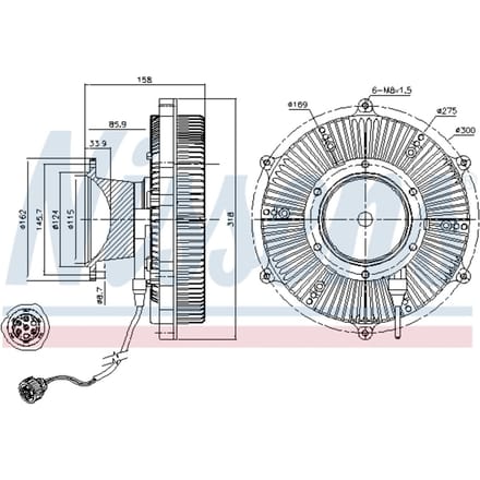 Koppeling, radiatorventilator NISSENS 86169