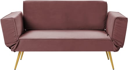 SAARELA - Slaapbank - Roze - Fluweel