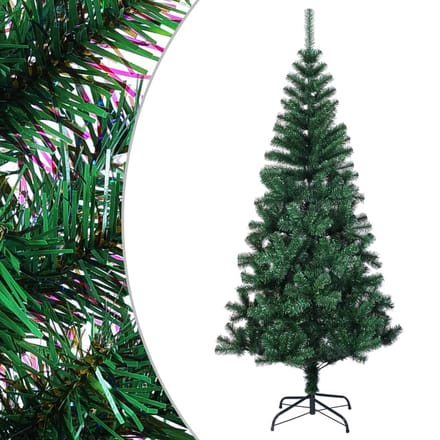 vidaXL - Kunstkerstboom - met - iriserende - uiteinden - 210 - cm - PVC - groen