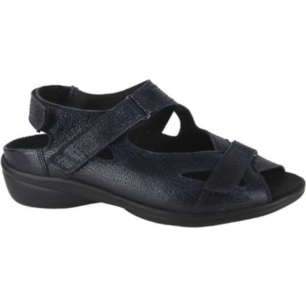 Durea - 7258 H - Platte sandalenDames Sandalen - Kleur: Blauw - Maat: 38.5