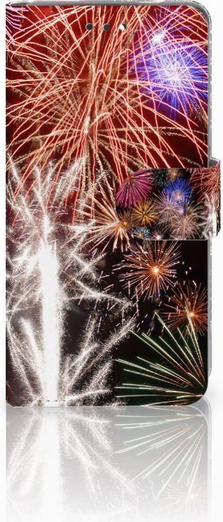 Nokia 3.1 (2018) Wallet Case met Pasjes Vuurwerk