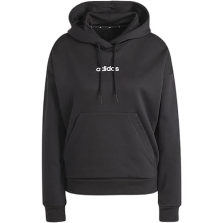 Adidas Essentials Linear Fleece Hoodie Zwart L Vrouw