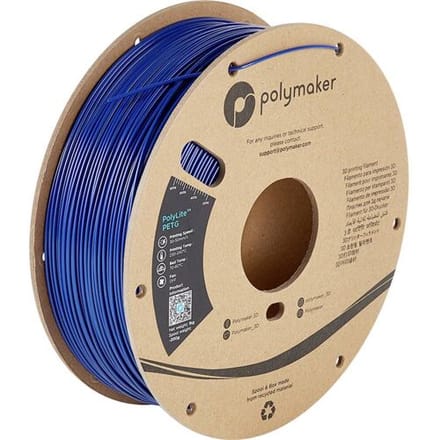 Polymaker PB01007 PolyLite Filament PETG Hittebestendig, Hoge treksterkte 1.75 mm 1000 g Blauw 1 stuk(s)