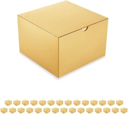 Gouden geschenkdozen - Papieren dozen met deksel - Cadeaus inpakken - Verbeterde vouwconstructie - 156 x 108 x 10 cm
