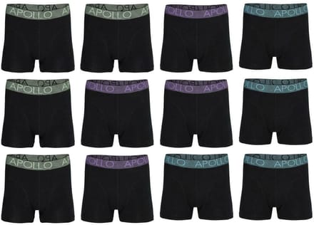 Apollo 12-pack: Uni Black - maat M