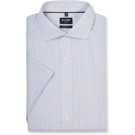 OLYMP Luxor Overhemd, Modern Fit, Royal Kent, Zilvergrijs
