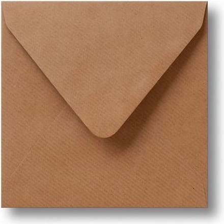 Envelop 16 x 16 Kraft Bruin, 100 stuks