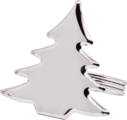 Edzard Tannenbaum - Servetringen - Verzilverd - Kerstboom - Set van 4 - Servetring voor Kerst