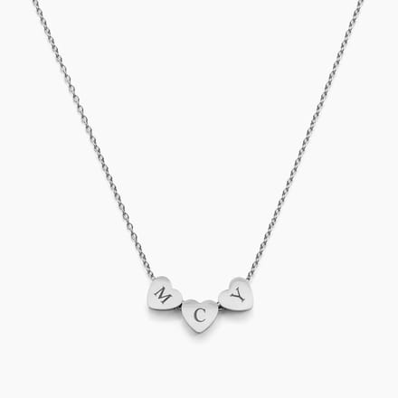 Ketting met Hartjes en Initialen Goud