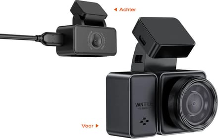 Vantrue E2 Dual 2K QuadHD Wifi GPS dashcam voor auto