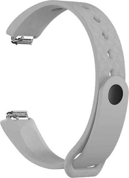KELERINO. Siliconen bandje geschikt voor Fitbit Inspire (HR) - 3D Design - Grijs - Small