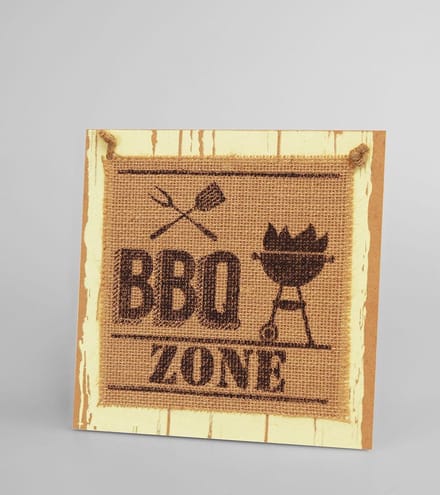 Paper Dreams Bordje Bbq Zone 20 Cm Hout Naturel