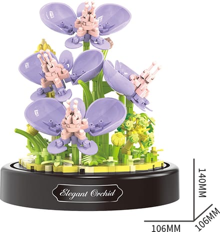 Balody bouwset orchidee microblocks bloemen bouwpakket 374 stuks.
