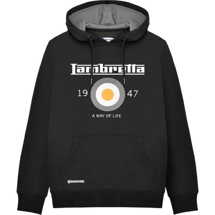 Lambretta Heren AW24 Target Hoodie (Zwart)