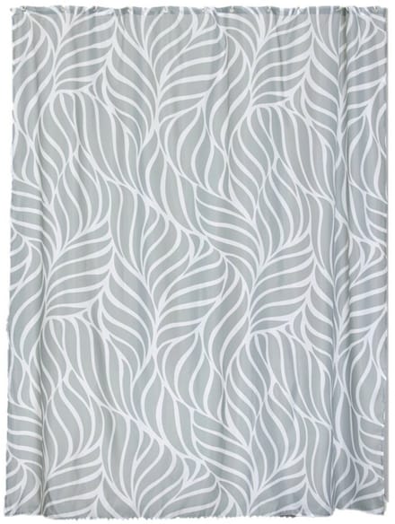 Tendance Douchegordijn Botanic - met ringen - wit - polyester - 180 x 200 cm - wasbaar