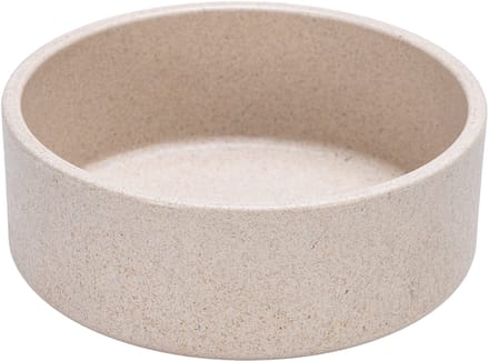 Designed by Lotte Noor Voerbak Hond - Eetbak/Drinkbak - Vaatwasserbestendig - Bamboe - Beige - 12 cm
