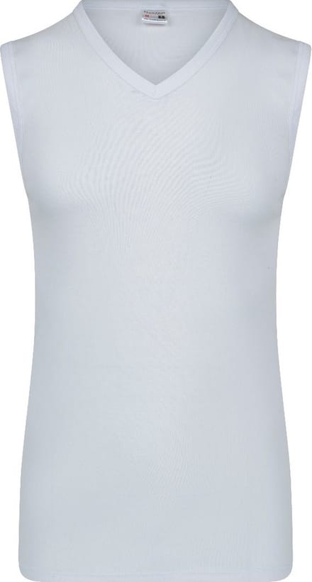 Beeren Heren mouwloos Shirt - V-hals - Wit - maat M