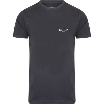 Ballin Est. 2013 - Heren Tee SS Small Logo Shirt - Grijs - Maat L