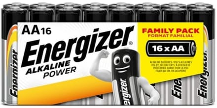Energizer Alkaline Power AA Batterij, 1,5 V (doos 16 stuks)
