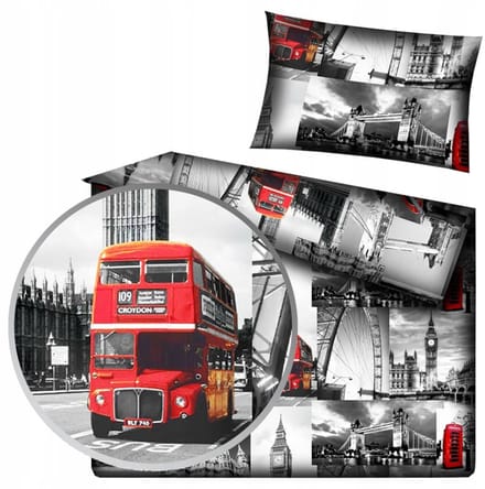 Dekbedovertrek Londen Stad 140x200 cm Katoen