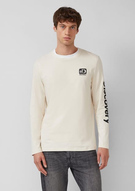 s.Oliver - male - Katoenen longsleeve met Discovery Channel® artwork