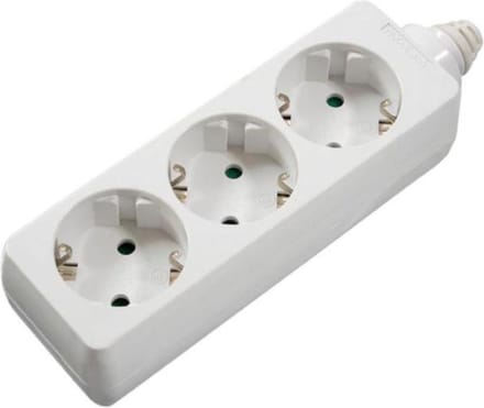 Stekkerdoos - 3-voudig - geen kabel - Wit