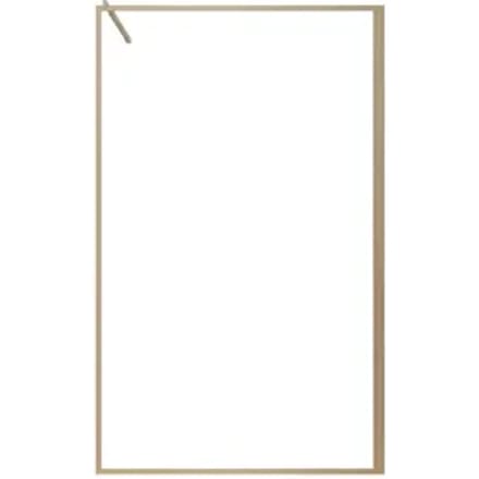 Aurlane Inloopdouchewand Wooden Edge - Aluminium Frame - Houtdecor - 140x200cm