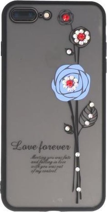 Blauw Love Forever back case Hoesje voor Apple iPhone 7 / 8 Plus