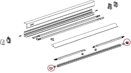 Thule Endcap Roller Tube L+R 3200