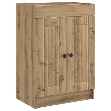 vidaXL - Badkamer - onder - Wastafel - Kast - Artisanaal - eiken