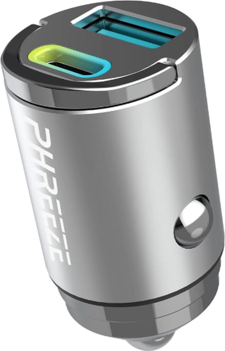 Mini Autolader 2 Poorten - 35w Max - Usb Oplader Auto - Quick Charge + Power Delivery 3.0 - Snellader usb C auto - Oplaadstekker 12v usb
