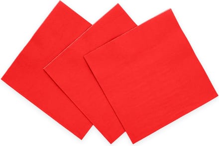 Servetten 24 x24cm 3-laags rood, 20 stuks